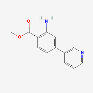 molecular formula C13H12N2O2 B14087905 Methyl 2-amino-4-(pyridin-3-yl)benzoate 