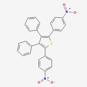 molecular formula C28H18N2O4S B14087986 Thiophene, 2,5-bis(4-nitrophenyl)-3,4-diphenyl- CAS No. 101945-48-6