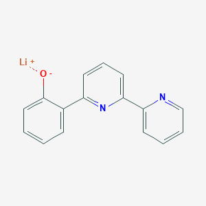 molecular formula C16H11LiN2O B14088019 Lithium 2-([2,2'-bipyridin]-6-yl)phenolate 