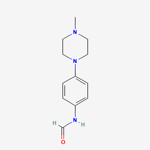 molecular formula C12H17N3O B14088032 N-[4-(4-methylpiperazin-1-yl)phenyl]formamide 