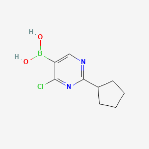 molecular formula C9H12BClN2O2 B14088047 (4-Chloro-2-cyclopentylpyrimidin-5-yl)boronic acid 