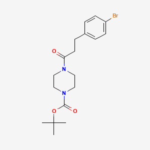 molecular formula C18H25BrN2O3 B1408813 Tert-butyl 4-(3-(4-bromophenyl)propanoyl)piperazine-1-carboxylate CAS No. 1704065-10-0