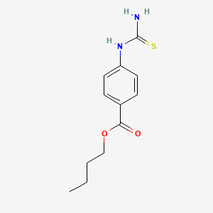molecular formula C12H16N2O2S B14088196 Butyl 4-(carbamothioylamino)benzoate CAS No. 832098-78-9