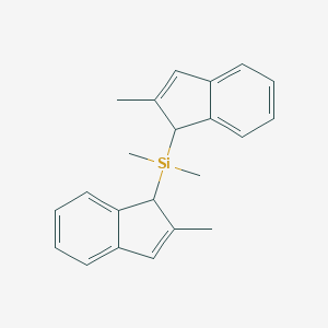 molecular formula C22H24Si B140883 Dimethyl-bis(2-methyl-1H-inden-1-yl)silane CAS No. 143232-13-7