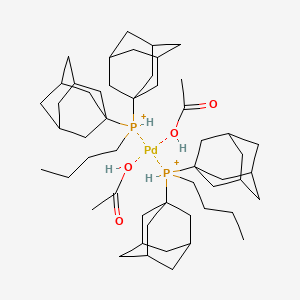 molecular formula C52H88O4P2Pd+2 B14088426 Acetic acid;bis(1-adamantyl)-butylphosphanium;palladium 