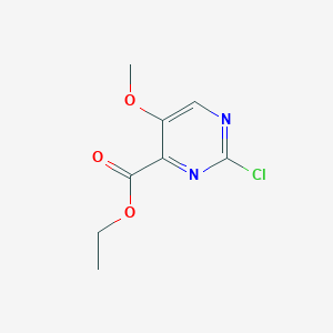 molecular formula C8H9ClN2O3 B14088505 Ethyl 2-chloro-5-methoxypyrimidine-4-carboxylate 