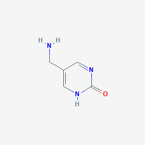 molecular formula C5H7N3O B14088630 5-(Aminomethyl)pyrimidin-2-OL 
