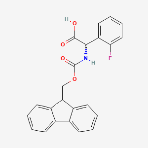molecular formula C23H18FNO4 B14088653 N-Fmoc-S-2-FluoroPhenylglycine 