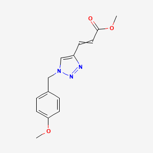 molecular formula C14H15N3O3 B14088696 methyl (2Z)-3-{1-[(4-methoxyphenyl)methyl]-1,2,3-triazol-4-yl}prop-2-enoate 