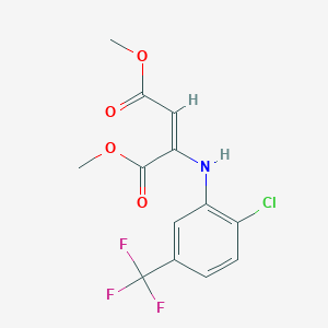 molecular formula C13H11ClF3NO4 B14088820 Dimethyl 2-chloro-5-trifluoromethylanilino maleate 
