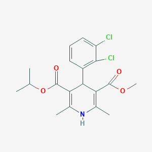 molecular formula C19H21Cl2NO4 B14088843 3-O-methyl 5-O-propan-2-yl 4-(2,3-dichlorophenyl)-2,6-dimethyl-1,4-dihydropyridine-3,5-dicarboxylate CAS No. 74073-24-8