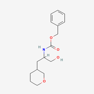 molecular formula C16H23NO4 B14088890 benzyl N-[1-hydroxy-3-(oxan-3-yl)propan-2-yl]carbamate 