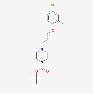 molecular formula C19H29BrN2O3 B1408892 Tert-butyl 4-(3-(4-bromo-2-methylphenoxy)propyl)piperazine-1-carboxylate CAS No. 1704065-32-6