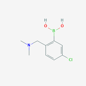 molecular formula C9H13BClNO2 B1408894 5-Chloro-2-((dimethylamino)methyl)phenylboronic acid CAS No. 1704066-75-0