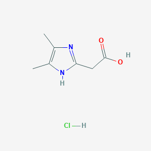 molecular formula C7H11ClN2O2 B14089063 2-(4,5-dimethyl-1H-imidazol-2-yl)aceticacidhydrochloride 