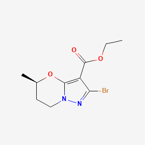 molecular formula C10H13BrN2O3 B14089072 ethyl (R)-2-bromo-5-methyl-6,7-dihydro-5H-pyrazolo[5,1-b][1,3]oxazine-3-carboxylate 