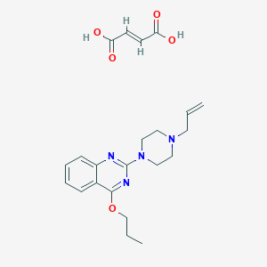 molecular formula C18H24N4O.C4H4O4 B140891 2-(4-Allyl-1-piperazinyl)-4-propoxyquinazoline fumarate CAS No. 129664-00-2