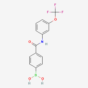 molecular formula C14H11BF3NO4 B1408910 (4-((3-(Trifluoromethoxy)phenyl)carbamoyl)phenyl)boronic acid CAS No. 1704069-19-1