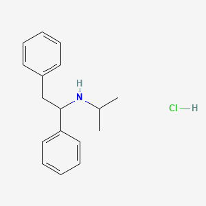 molecular formula C17H22ClN B14089193 Phenethylamine, N-isopropyl-alpha-phenyl-, hydrochloride CAS No. 6267-56-7
