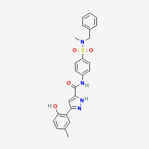 molecular formula C25H24N4O4S B14089294 N-{4-[benzyl(methyl)sulfamoyl]phenyl}-5-(2-hydroxy-5-methylphenyl)-1H-pyrazole-3-carboxamide 