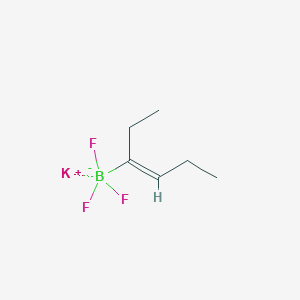 molecular formula C6H11BF3K B14089361 potassium;trifluoro-[(Z)-hex-3-en-3-yl]boranuide 