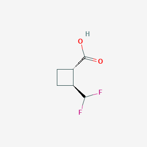 molecular formula C6H8F2O2 B14089414 trans-2-(Difluoromethyl)cyclobutanecarboxylic acid 