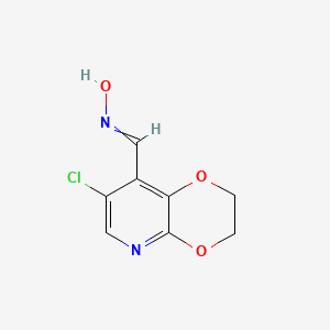 molecular formula C8H7ClN2O3 B14089532 N-({7-chloro-2H,3H-[1,4]dioxino[2,3-b]pyridin-8-yl}methylidene)hydroxylamine 