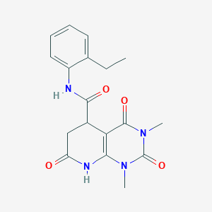 molecular formula C18H20N4O4 B14089575 N-(2-ethylphenyl)-1,3-dimethyl-2,4,7-trioxo-1,2,3,4,5,6,7,8-octahydropyrido[2,3-d]pyrimidine-5-carboxamide 