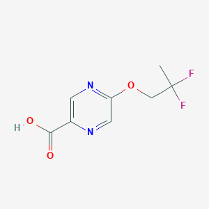 molecular formula C8H8F2N2O3 B1408963 5-(2,2-Difluoropropoxy)pyrazine-2-carboxylic acid CAS No. 1640975-43-4