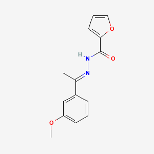 molecular formula C14H14N2O3 B14089636 N'-[(1E)-1-(3-methoxyphenyl)ethylidene]furan-2-carbohydrazide 