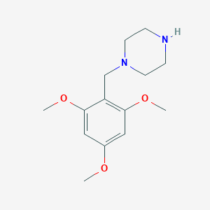 molecular formula C₁₄H₂₄Cl₂N₂O₃ B140898 1-[(2,4,6-Trimethoxyphenyl)methyl]piperazine CAS No. 113698-83-2