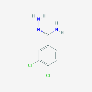 molecular formula C7H7Cl2N3 B14089816 N'-amino-3,4-dichlorobenzenecarboximidamide 