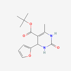 molecular formula C14H18N2O4 B14089872 tert-butyl 4-(furan-2-yl)-6-methyl-2-oxo-3,4-dihydro-1H-pyrimidine-5-carboxylate 
