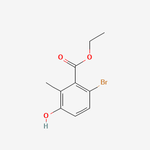 molecular formula C10H11BrO3 B14089930 Ethyl 6-bromo-3-hydroxy-2-methylbenzoate 