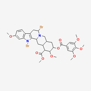 molecular formula C33H38Br2N2O9 B14089934 Dibromoreserpine 