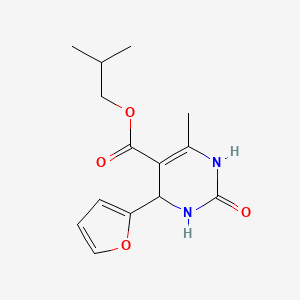 molecular formula C14H18N2O4 B14090077 2-methylpropyl 4-(furan-2-yl)-6-methyl-2-oxo-3,4-dihydro-1H-pyrimidine-5-carboxylate 