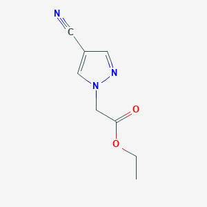 molecular formula C8H9N3O2 B1409011 ethyl 2-(4-cyano-1H-pyrazol-1-yl)acetate CAS No. 1630080-88-4