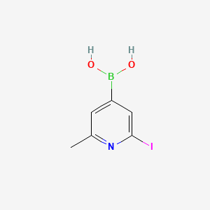 molecular formula C6H7BINO2 B14090219 (2-Iodo-6-methylpyridin-4-yl)boronic acid 