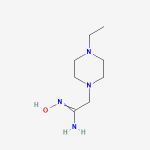 molecular formula C8H18N4O B14090375 2-(4-ethylpiperazin-1-yl)-N'-hydroxyethanimidamide 