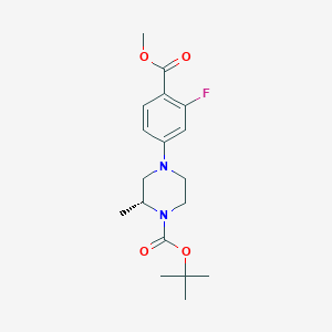 tert-Butyl (2R)-4-(3-fluoro-4-methoxycarbonylphenyl)-2-methylpiperazine-1-carboxylate