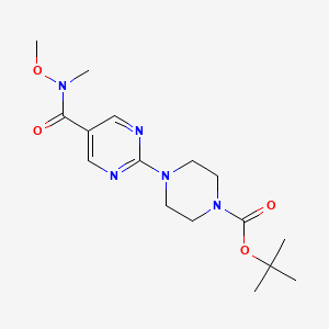 Tert-butyl 4-(5-(methoxy(methyl)carbamoyl)pyrimidin-2-yl)piperazine-1-carboxylate