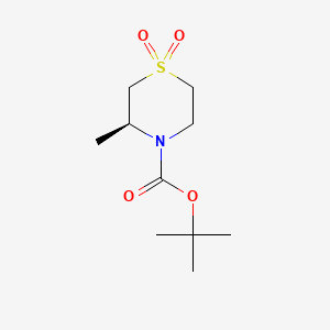 molecular formula C10H19NO4S B14090591 tert-butyl (S)-3-methylthiomorpholine-4-carboxylate 1,1-dioxide 