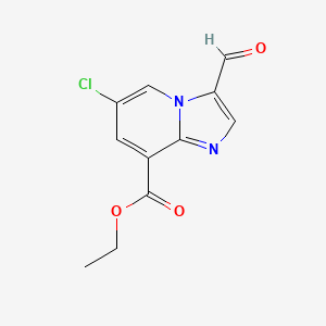 molecular formula C11H9ClN2O3 B1409064 Ethyl 6-chloro-3-formylimidazo[1,2-a]pyridine-8-carboxylate CAS No. 1680198-41-7