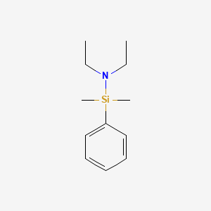 molecular formula C12H21NSi B14090733 Silanamine, N,N-diethyl-1,1-dimethyl-1-phenyl- CAS No. 26210-60-6