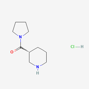 molecular formula C10H19ClN2O B1409074 R Piperidin-3-yl-pyrrolidin-1-yl-methanone, hydrochloride CAS No. 1469389-13-6