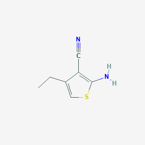 molecular formula C7H8N2S B14090763 2-Amino-4-ethylthiophene-3-carbonitrile CAS No. 95204-44-7