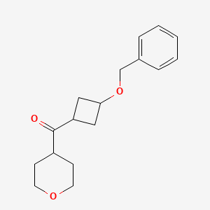 [3-(Benzyloxy)cyclobutyl](tetrahydro-2H-pyran-4-yl)methanone