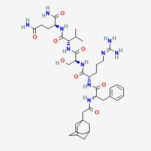 molecular formula C40H62N10O8 B14090843 L-Glutamamide, N-(tricyclo[3.3.1.13,7]dec-1-ylacetyl)-L-phenylalanyl-L-arginyl-L-seryl-L-valyl-(9CI) 