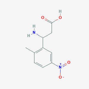 molecular formula C10H12N2O4 B1409085 3-Amino-3-(2-methyl-5-nitrophenyl)propanoic acid CAS No. 1270416-71-1
