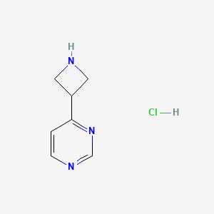 molecular formula C7H10ClN3 B1409089 4-(azetidin-3-yl)pyriMidine hydrochloride CAS No. 1236861-79-2